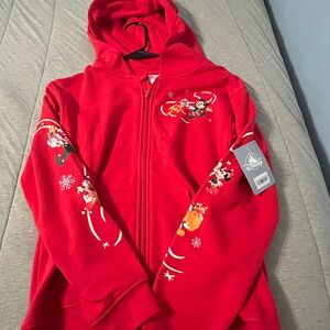 Disney Parks Kids Christmas Red Hoodie
